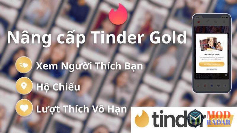 tinder mod 4 Tải Tinder MOD APK (Mở Khóa Gold Plus) v17.9.0 Những Đặc Quyền Nâng Cao Của Bản Tinder MOD APK