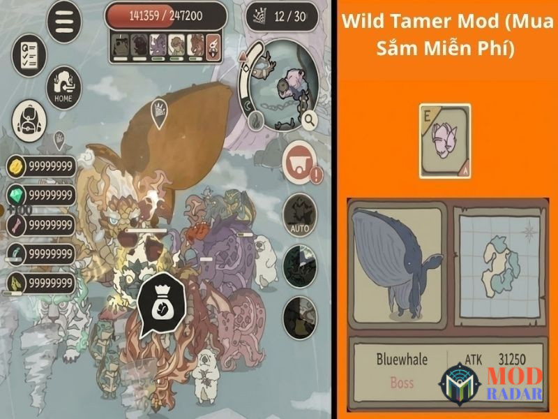 wild tamer 4 Tải Hack Wild Tamer (Full Tất Cả, MOD Menu) v2.45 Các Tính Năng Nâng Cao Của Bản Mod Tại MODRADAR